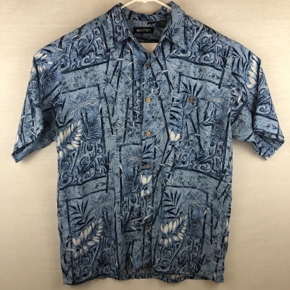 Puritan Hawaiian Button Down Shirt -M - Picture 1 of 7